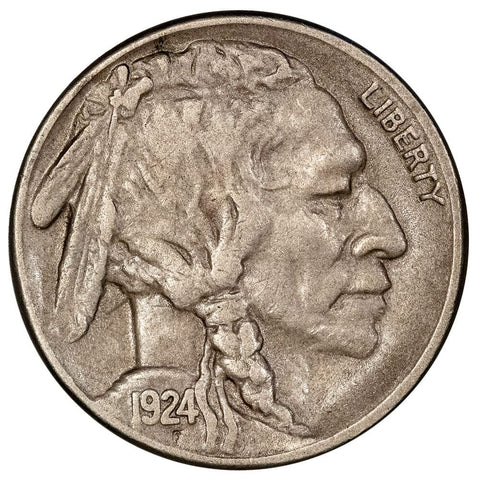 1924-S Buffalo Nickel - Very Fine - Tough Date in VF or Better