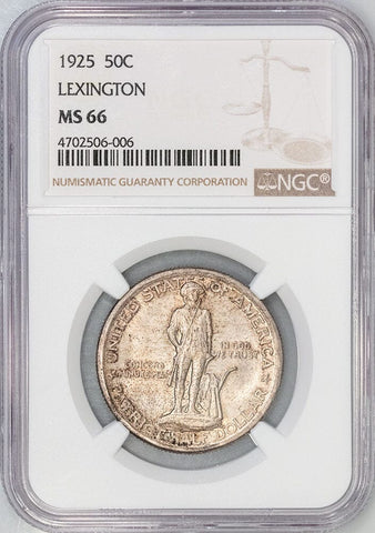1925 Lexington Silver Commemorative Half Dollar - NGC MS 66