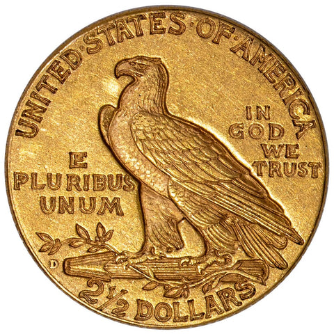1925-D $2.5 Indian Quarter Eagle Gold Coin - About Uncirculated