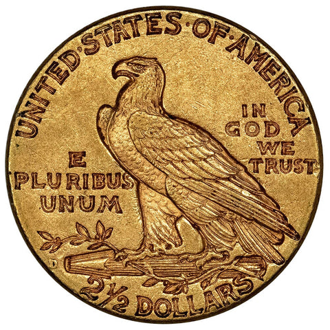 1925-D $2.5 Indian Quarter Eagle Gold Coin - Extremely Fine+