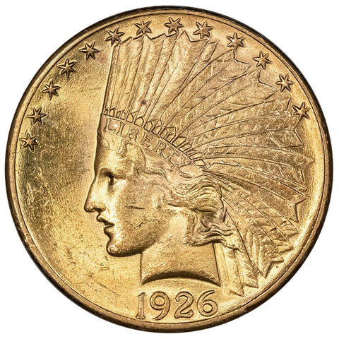 1926 $10 Indian Gold Coin - About Uncirculated+