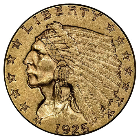 1926 $2.5 Indian Gold Coin - About Uncirculated