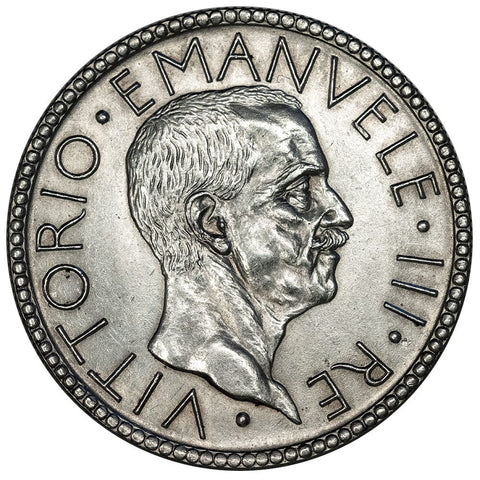 1927-R Year 6 Italy Silver 20 Lire KM. 69 - Uncirculated Details
