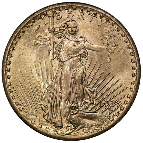 1928 $20 Saint Gauden's Gold Double Eagle - PQ Brilliant Uncirculated