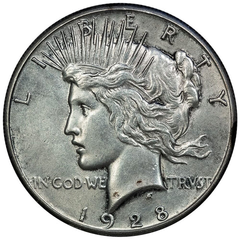 1928 Peace Dollar - About Uncirculated Detail
