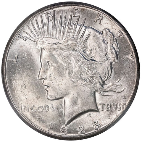 Key-Date 1928 Peace Dollar - PCGS MS 63 - Choice Brilliant Uncirculated
