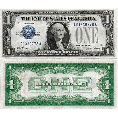 1928-A $1 "Funnyback" Silver Certificate Fr. 1601 - Choice AU