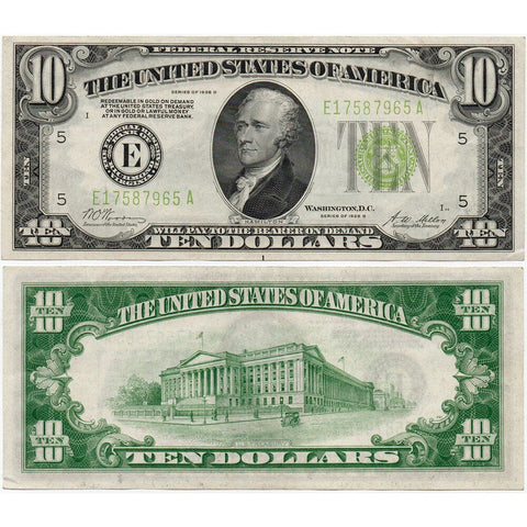 1928-B $10 Federal Reserve Richmond Note Fr. 2002-E - Choice Very Fine