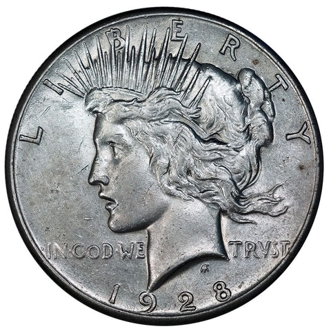 1928 Peace Dollar - About Uncirculated Detail