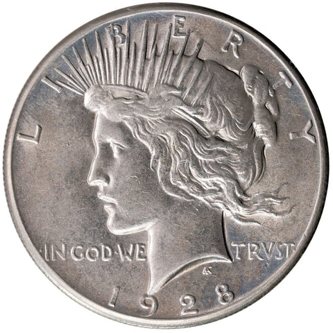 1928 Peace Dollar - Choice About Uncirculated