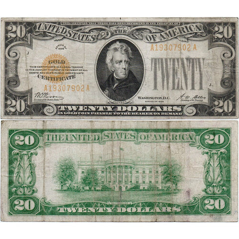 1928 $20 Small-Size Gold Certificate Fr. 2402 - Fine