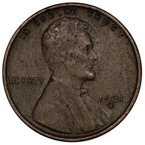 1931-S Lincoln Wheat Cent - Fine Details - Semi-Key Date