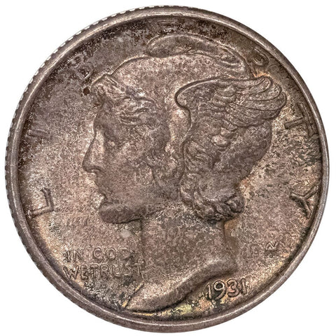 1931-S Mercury Dime (Sleeper) - ANACS MS 63 FSB - Full Split Bands