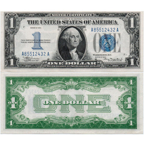 1934 $1 "Funnyback" Silver Certificate Fr. 1606 - Choice About Uncirculated