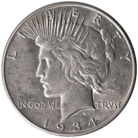 1934-S Peace Dollar - About Uncirculated+