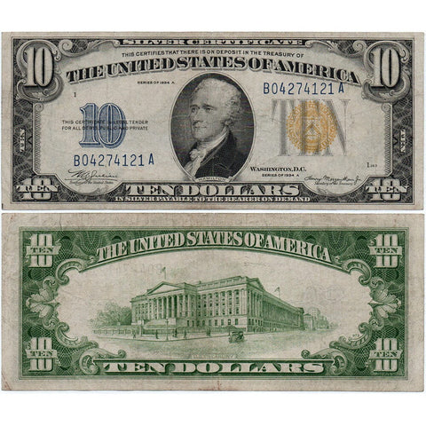 1934-A $10 North Africa Emergency Issue Silver Certificate, FR. 2309 - Very Fine