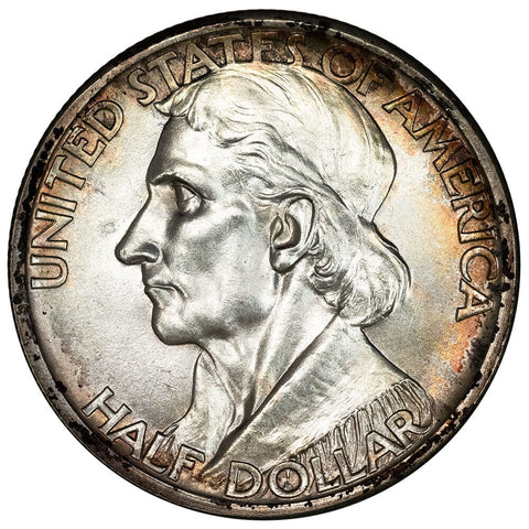 1935 Daniel Boone Silver Commemorative Half Dollar - Toned Brilliant Uncirculated