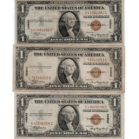 Special! 1935-A $1 Hawaii Emergency Issue Silver Certificates in Fine/Very Fine