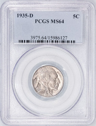 1935-D Buffalo Nickel - PCGS MS 64 - Choice Brilliant Uncirculated