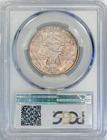 1935-S Arkansas Silver Commemorative Half Dollar - PCGS MS 66 CAC - Pretty!