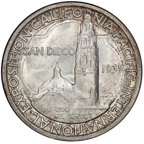1935-S San Diego Silver Commemorative Half Dollar - NGC MS 67 - Superb Gem