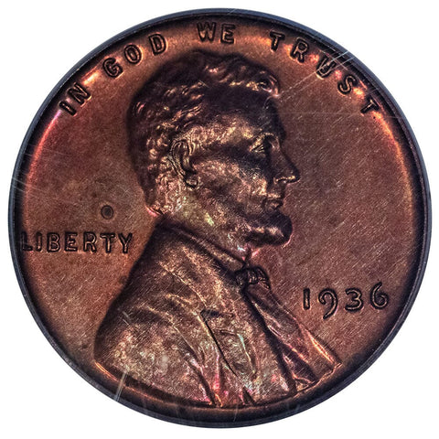Satin Proof 1936 Lincoln Wheat Cent - PCGS PR 62 RB