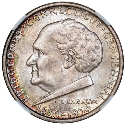 1936 Bridgeport, Connecticut Silver Commemorative Half Dollar - NGC MS 67