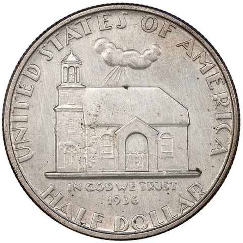 1936 Delaware Silver Commemorative Half Dollar - About Uncirculated