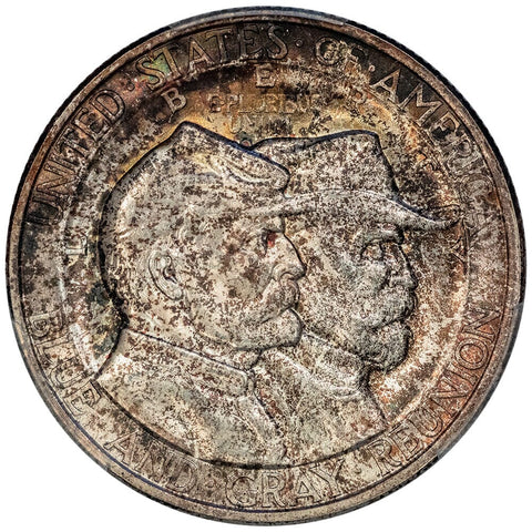 1936 Gettysburg Silver Commemorative Half Dollar - PCGS MS 66 - Gem Toned Beauty