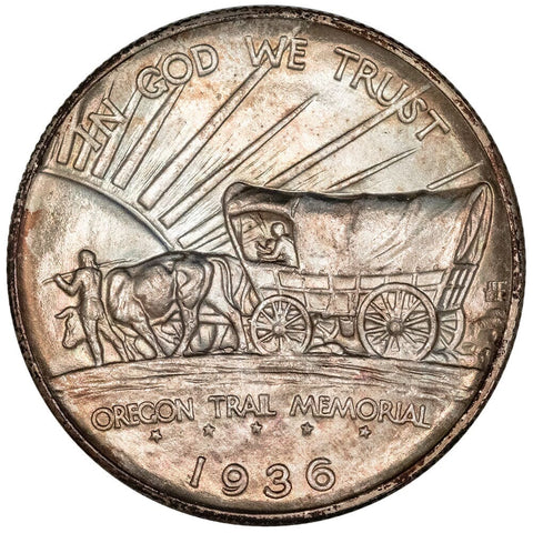 1936 Oregon Trail Silver Commemorative Half Dollar - Brilliant Uncirculated