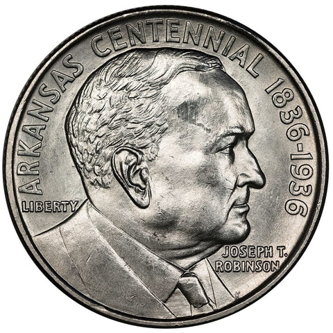 1936 Robinson (Arkansas Centennial) Silver Commemorative Half Dollar - Brilliant Uncirculated