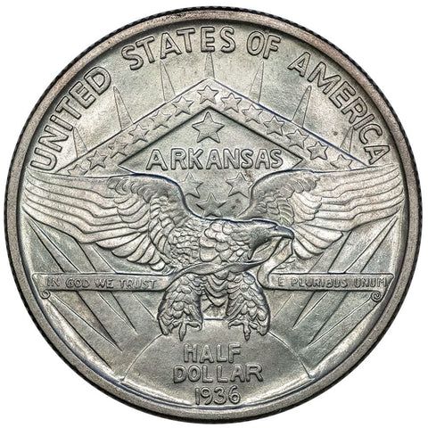 1936 Robinson (Arkansas Centennial) Silver Commemorative Half Dollar - Brilliant Uncirculated