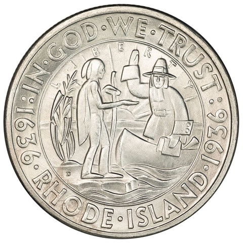 1936-D Rhode Island Silver Commemorative Half Dollar - Brilliant Uncirculated