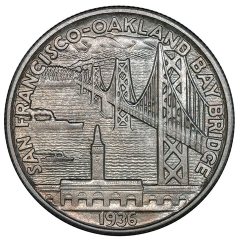 1936-S Bay Bridge Silver Commemorative Half Dollar - About Uncirculated+
