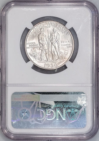 1936-S Daniel Boone Silver Commemorative Half Dollar - NGC MS 67
