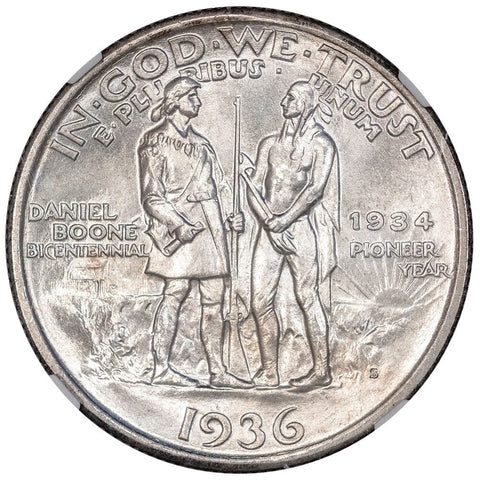 1936-S Daniel Boone Silver Commemorative Half Dollar - NGC MS 67