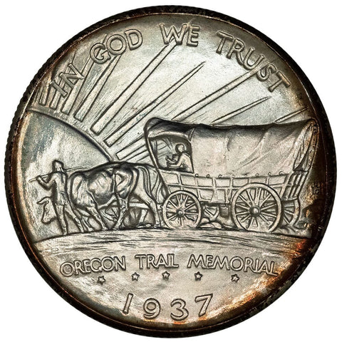 1937-D Oregon Trail Silver Commemorative Half Dollar - Choice Brilliant Uncirculated