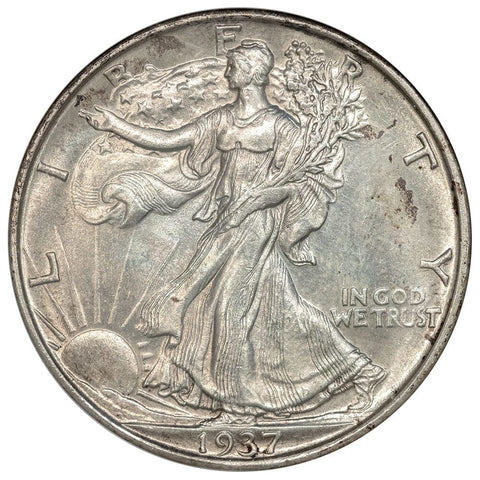 1937-D Walking Liberty Half Dollar - ANACS MS 64 Small White Holder