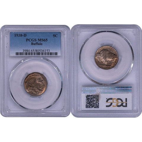 1938-D Buffalo Nickel - PCGS MS 65 - Gem Brilliant Uncirculated