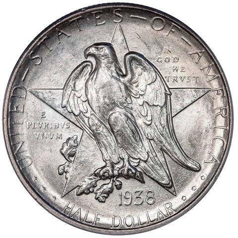 1938 Texas Independence Silver Commemorative Half Dollar - PCGS MS 66