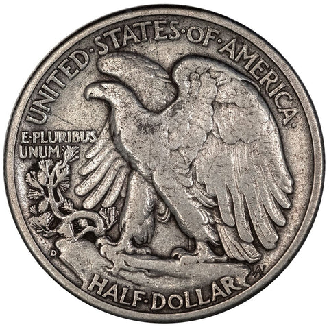 1938-D Walking Liberty Half Dollar - Very Fine
