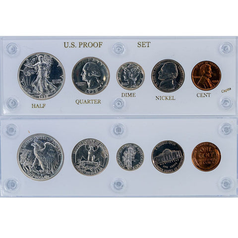 1938 Proof Set - Superb Brilliant Proof in Capital Plastic