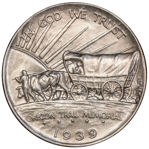 1939 Oregon Trail Silver Commemorative Half Dollar - NGC MS 65