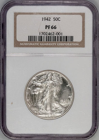 Proof 1942 Walking Liberty Half Dollar - Gem Proof - NGC PF 66