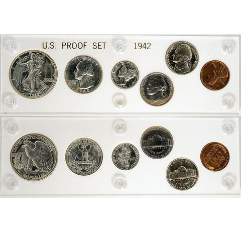 1942 6-Coin Proof Set - Superb Brilliant Proof in Capital Plastic
