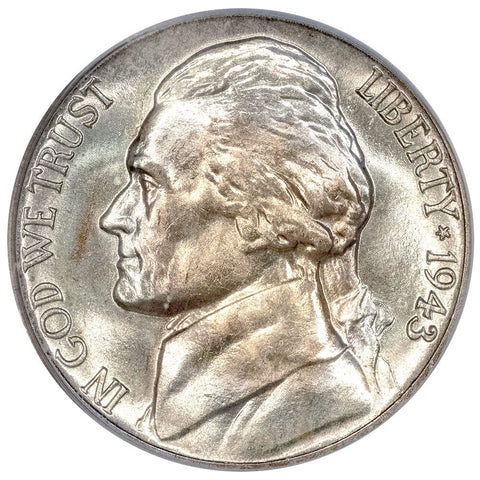 1943-D Silver Jefferson "War" Nickel - PCGS MS 67 FS - Full Steps