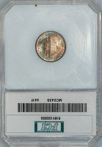 1943-S Mercury Dime - PCI MS 65 - Choice Toned Uncirculated