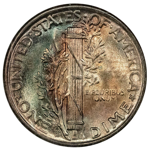 1943-S Mercury Dime - PCI MS 65 - Choice Toned Uncirculated