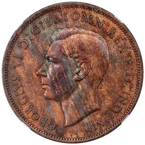 1944 Great Britain Penny KM.845 - NGC MS 62 BN - Brown Uncirculated