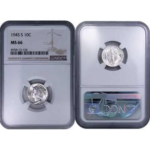 1945-S Mercury Dime - NGC MS 65 - Gem Uncirculated